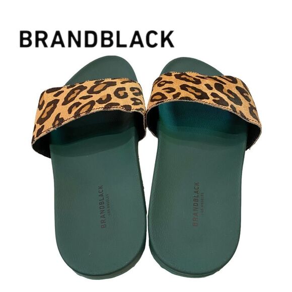 NEW in Box with Dustbag Brandblack Pronto Superlux Leopard Forest Sandals - Picture 5 of 5
